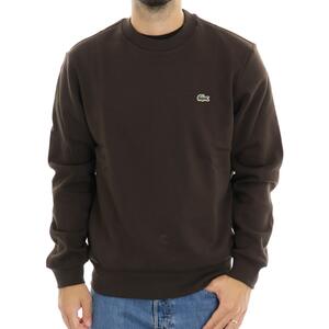 FELPA GIRO LACOSTE MARRONE
